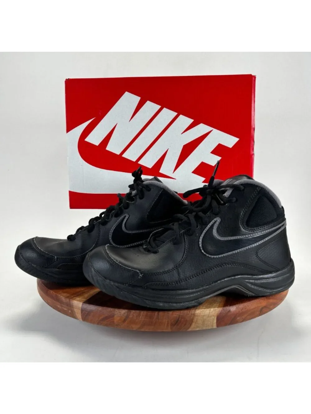 Nike Mens Size 8 The Overplay VII 511372-010 Black Basketball Shoes Sneakers